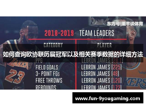 如何查询欧协联历届冠军以及相关赛季数据的详细方法
